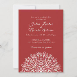 Soft Feather Dry Pampas Grass Mandala Wedding Inbjudningar