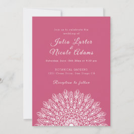 Soft Feather Dry Pampas Grass Mandala Wedding Inbjudningar