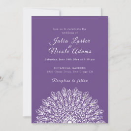 Soft Feather Dry Pampas Grass Mandala Wedding Inbjudningar