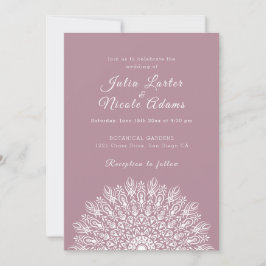 Soft Feather Dry Pampas Grass Mandala Wedding Inbjudningar