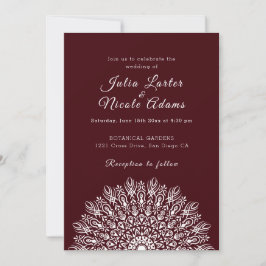 Soft Feather Dry Pampas Grass Mandala Wedding Inbjudningar