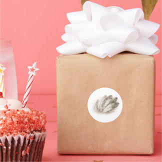 Soft Feathers in Bloom Monochrome Nature on  Runt Klistermärke