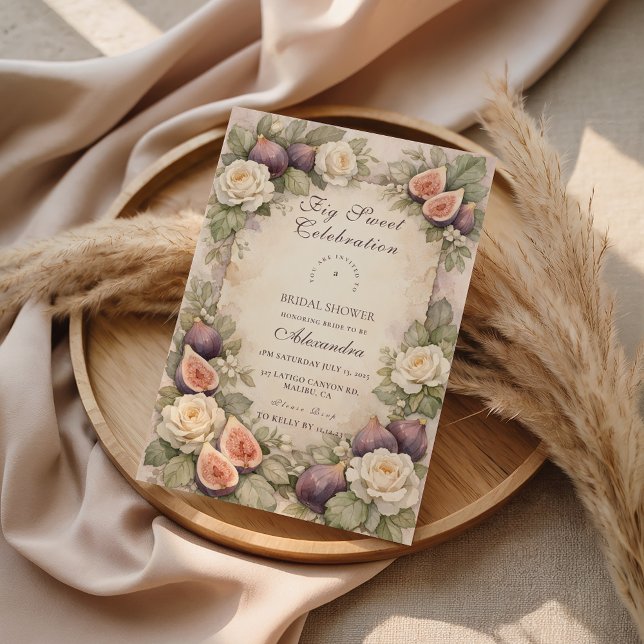 Soft Fig Botanical Bridal Shower Inbjudningar (Skapare uppladdad)