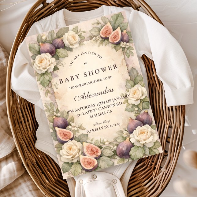 Soft Fig Garden Storybook Baby Shower Inbjudningar (Skapare uppladdad)