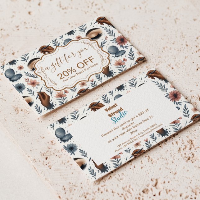 Soft Floral Lash Artist Beauty Studio Rabattkort (Skapare uppladdad)