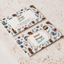 Soft Floral Lash Artist Beauty Studio Visitkort