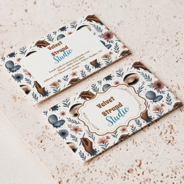 Soft Floral Lash Artist Beauty Studio Visitkort (Skapare uppladdad)