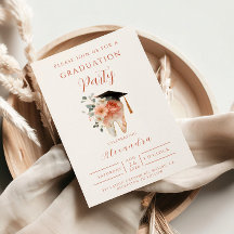 Soft Floral Tooth Graduation Party