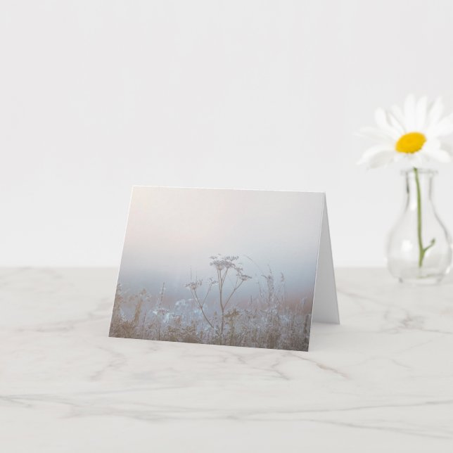 Soft Frosty Morning Nature Sympathy Kort (Liten växt)