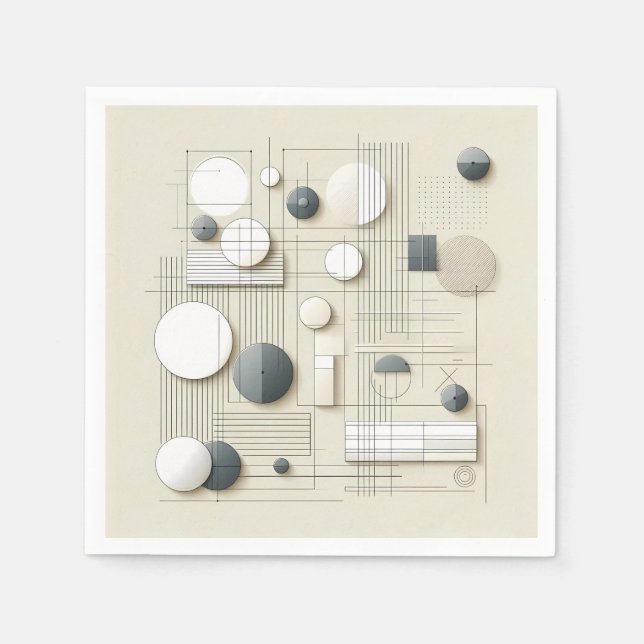 Soft Geometric Linework Pappersservett (Framsidan)