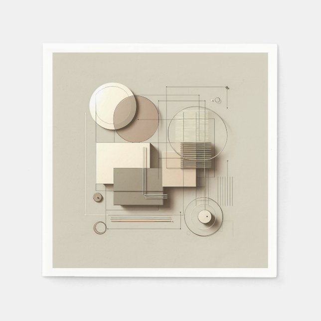 Soft Geometric Linework  Pappersservett (Framsidan)