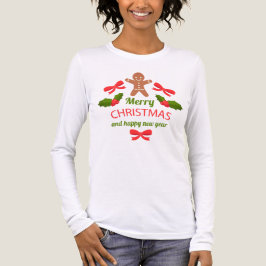 Soft Gingerbread Family Christmas Long Sleeve USA T Shirt