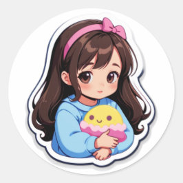 Soft Girl Aesthetic Sticker Runt Klistermärke