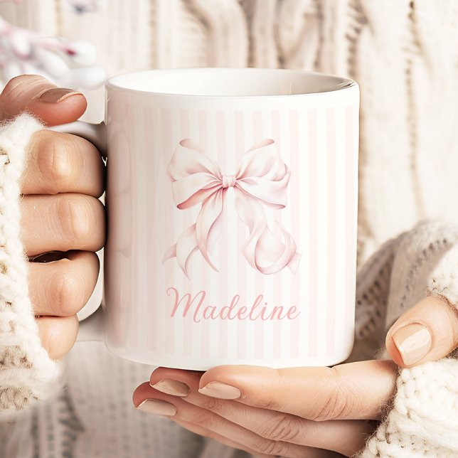 Soft Girl Rosa Bow Jumbo Mugg (Skapare uppladdad)