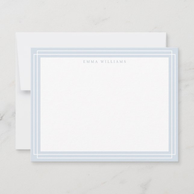 Soft Gray Frame Note Card Inbjudningar (Framsida)