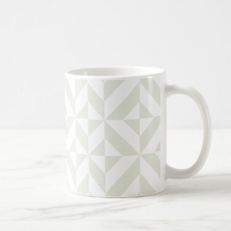 Soft Gray Geometric Art Deco Kaffemugg
