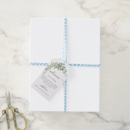 Soft Green Eucalyptus Watercolor Rustic Wedding Presentetikett