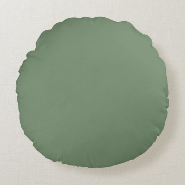 Soft Green Solid Color, Simple,Modern, Trendy Rund Kudde (Framsidan)