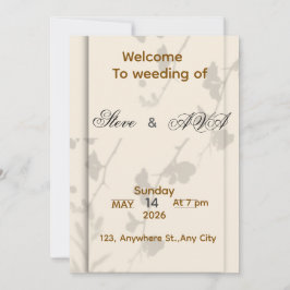 Soft Grey Elegant Wedding Invitation | Romantic &  Inbjudningar