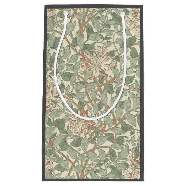 Soft Grönt Vintage William Morris Honeysuckle (Framsidan)
