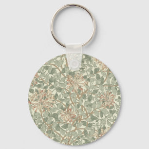 Soft Grönt Vintage William Morris Honeysuckle Nyckelring