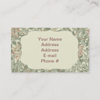 Soft Grönt Vintage William Morris Honeysuckle Visitkort