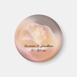 Soft Gul ros Wedding Favor Magnet