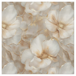 Soft Guld Luxury Flowers Fabric Tyg
