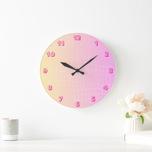 Soft Harmony Abstract Wall Clock Stor Klocka (Hem)