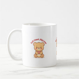 Soft Heart Big Love Cute Teddy Bear Mugs  Kaffemugg