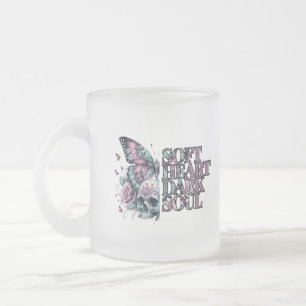 Soft Heart Mörk Soul Pastel Goth Frostad Glasmugg