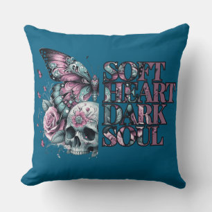 Soft Heart Mörk Soul Pastel Goth Kudde