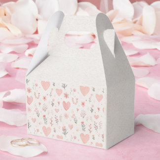 Soft Heart Pattern Favor Box Presentaskar