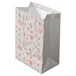 Soft Hearts Floral Gift Bag