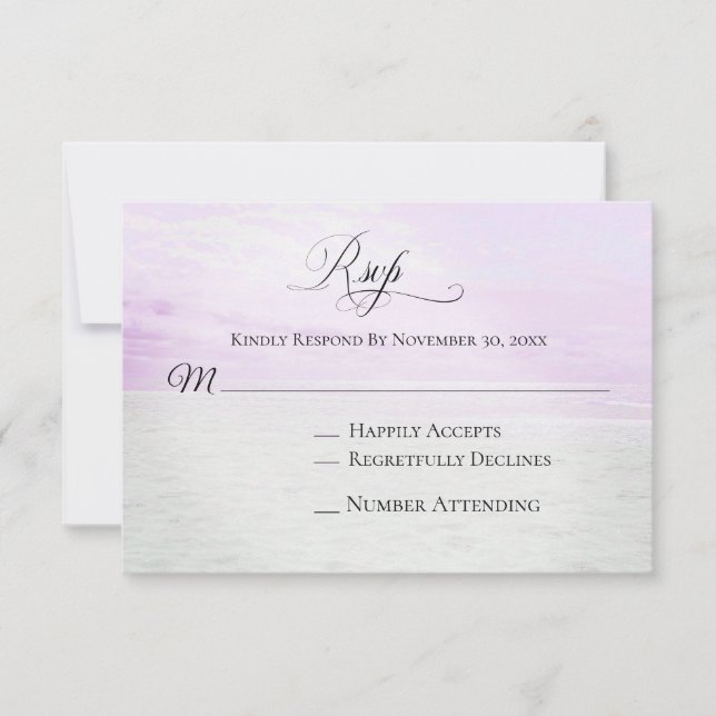 *~* Soft Himlar Beach Sea Sand    PhotoWedding OSA Kort (Framsida)