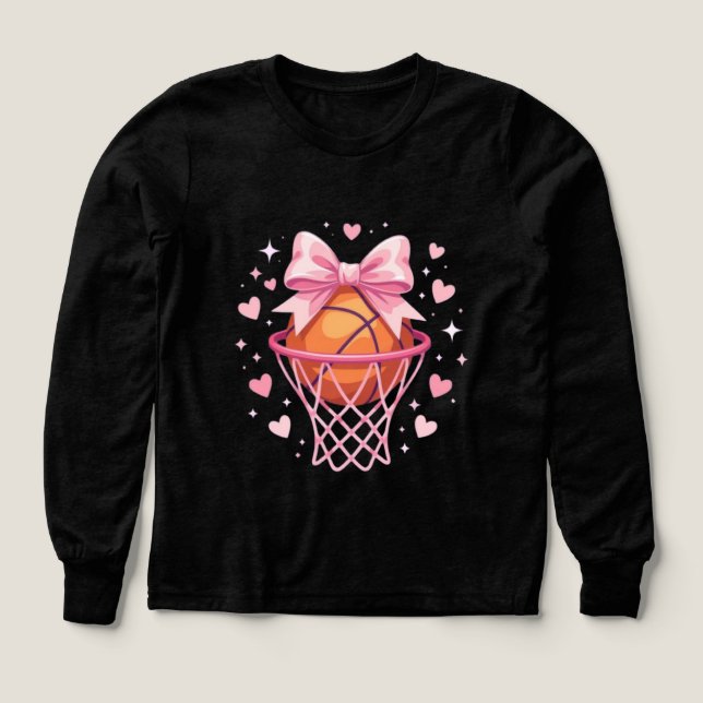 Soft Hoops Coquette Sweatshirt T Shirt (Design framsida)