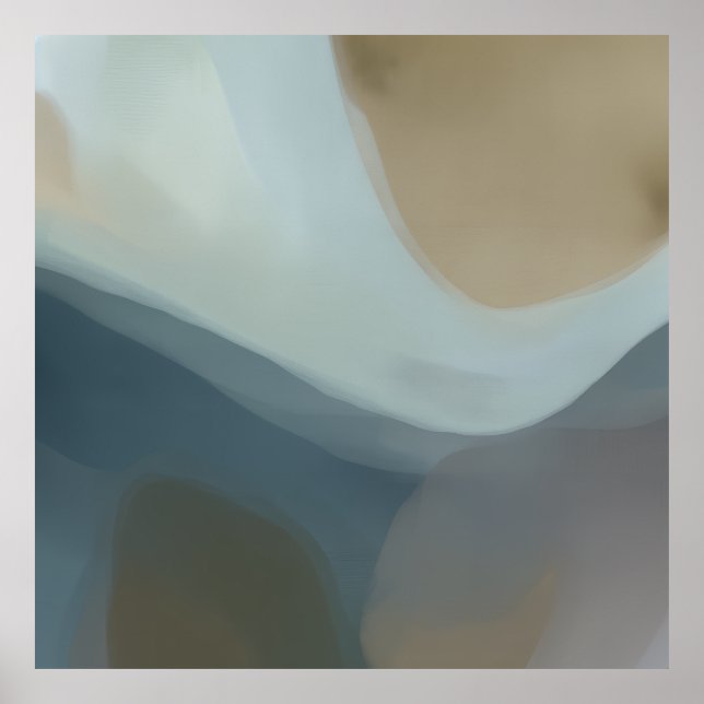 Soft Horizon Abstract Art Poster (Framsidan)