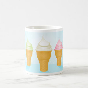Soft Ice Cream Cones Roligt SommarDessert Kaffemugg