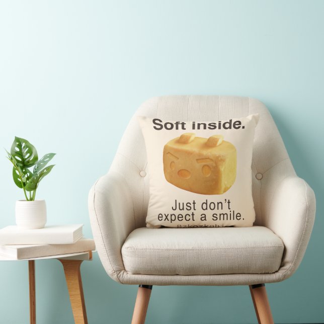 Soft Inside: Iron T Pineapple Cake Funny Quote Art Kudde (Stol)