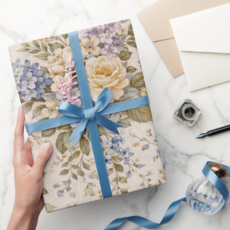 Soft Ivory Garden Bloom Presentpapper