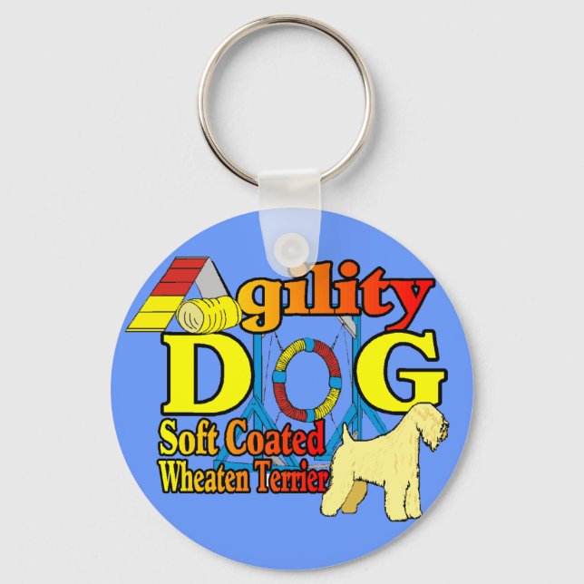 Soft_Jackat_Wheaten_Terrier_Agilitet Nyckelring (Framsida)
