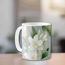 Soft Jasmine Floral Elegance Kaffemugg