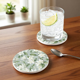 Soft Jasmine Floral Elegance  Underlägg