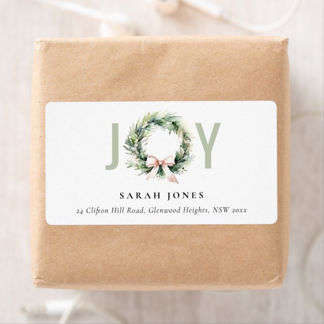 Soft Joy  Grönt Julfrö Adress Fraktsedel (Insitu)
