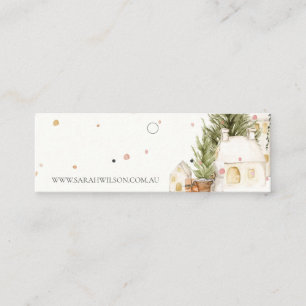 Soft Julgran House Snö Earring Stud Holder Mini Visitkort
