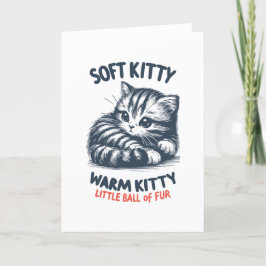Soft Kattunge Tack Kort