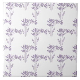 Soft Lavender Botanical Pattern Tile Kakelplatta