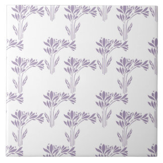 Soft Lavender Botanical Pattern Tile Kakelplatta