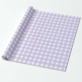 Soft Lavender Classic Gingham Checked Mönster Presentpapper