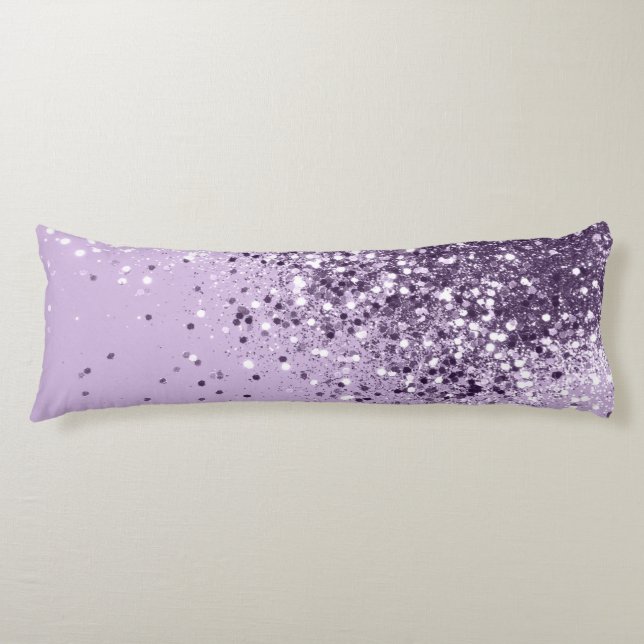 Soft Lavender Dam Glitter #1 (Faux Glitter) #art  Kroppskudde (Framsidan)